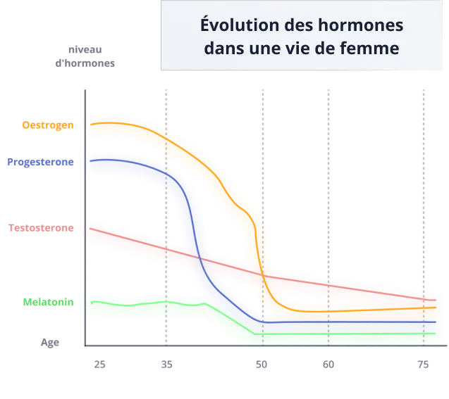 evolution des hormones dans la vie d'une femme