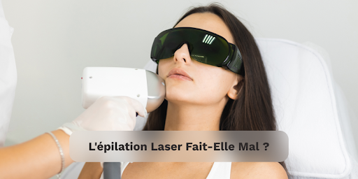 une femme qui fait une epilation laser au niveau du visage